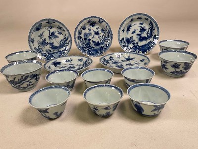 Lot 138 - A group of 19th century Chinese tea bowls and...