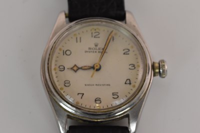 Lot 1319 - ROLEX; a gentleman's vintage stainless steel...