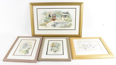 Lot 235 - C FAWCETT (C HALE); watercolour with gouache, '...