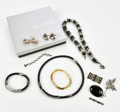 Lot 872 - BULATTI; a silver tone and Swarovski crystal...