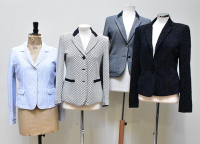 Lot 899 - ARMANI; four cotton fitted lady's jackets...
