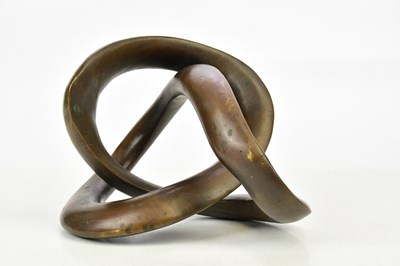 Lot 1595 - UNATTRIBUTED; abstract bronze sculpture,...