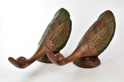 Lot 1283 - Two decorative modern carved wooden models of...