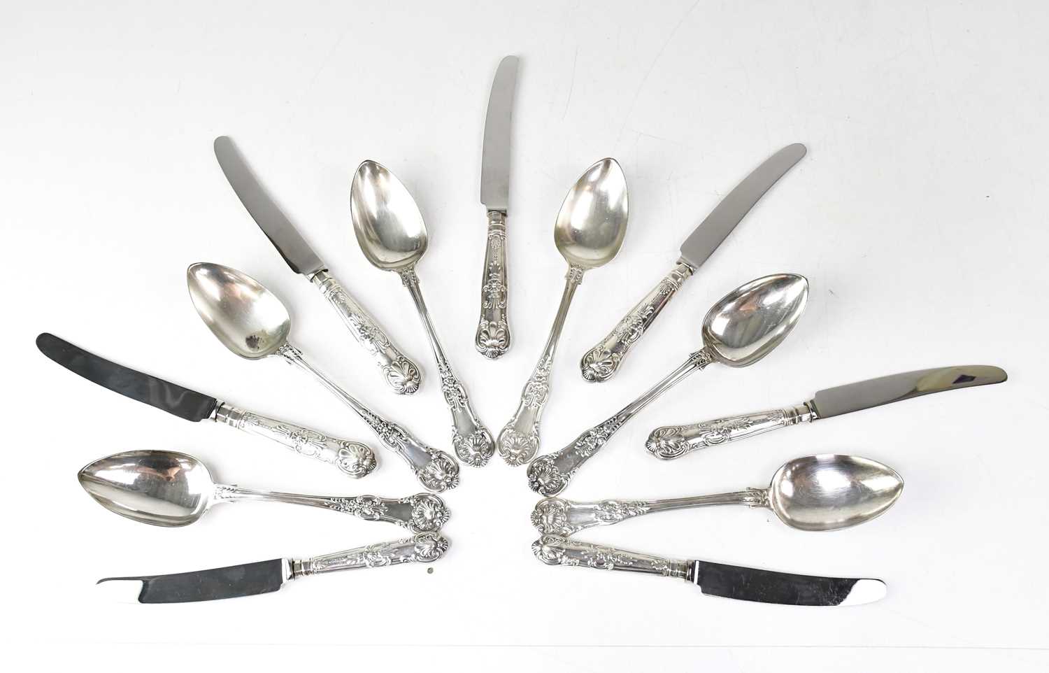 Lot 925 - A collection of Kings pattern hallmarked