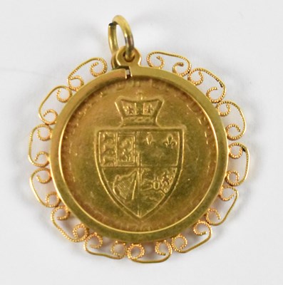 Lot 724 - A George III 1791 half spade guinea in yellow...