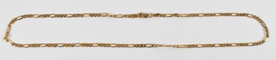 Lot 758 - A 9ct yellow gold necklace, length approx 40cm,...