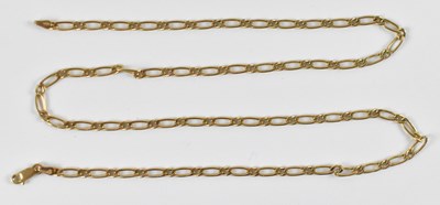 Lot 770 - A 9ct yellow gold necklace, length approx 60cm,...