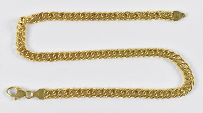 Lot 768 - A 9ct yellow gold necklace, length 40cm,...