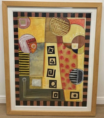 Lot 118 - KELVIN HALLORAN; large mixed media, 'The clue...