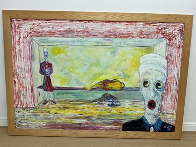 Lot 119 - KELVIN HALLORAN; large oil on canvas,...