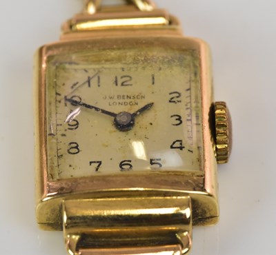 Lot 1352 - BENSON; a lady's vintage 9ct yellow gold...