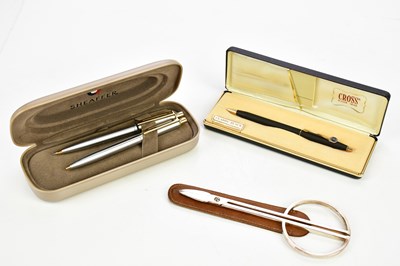 Lot 1507 - Two Sheaffer pens, together with a Cross Saab...