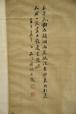 Lot 2220 - Two Chinese scroll pictures representing...