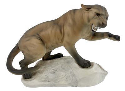 Lot 453 - BESWICK; a porcelain model of a leaping...