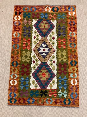 Lot 740 - A handmade wool Maimana Kilim, 152 x 100cm