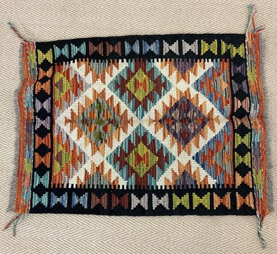 Lot 743 - A handmade wool Maimana Kilim, 80 x 60cm