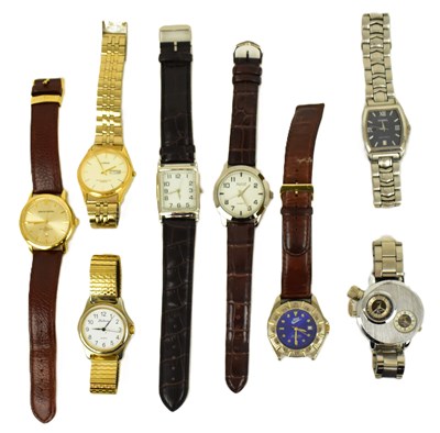 Lot 681 - Eight various gentlemen's wristwatches (8).