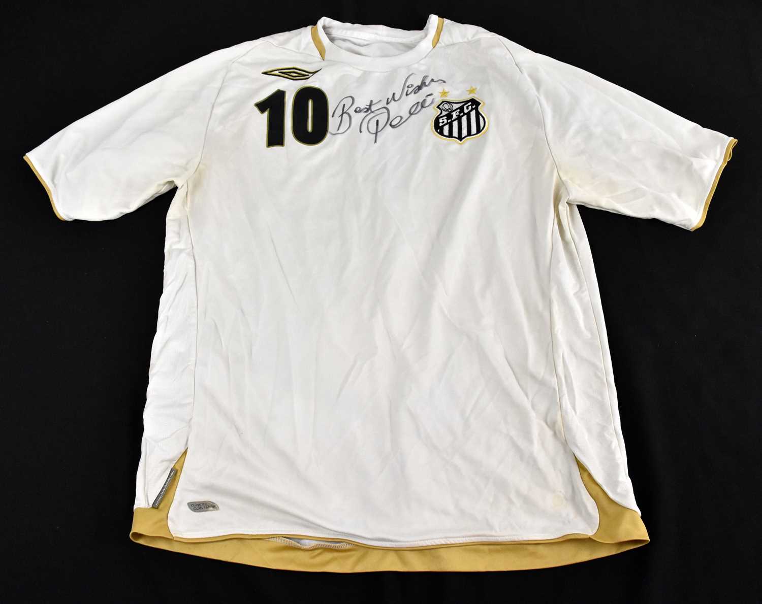 Lot 322 - PELE; a Santos Football Club retro style shirt,...