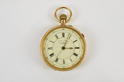 Lot 657 - A gentleman’s 18ct gold crown wind open faced...