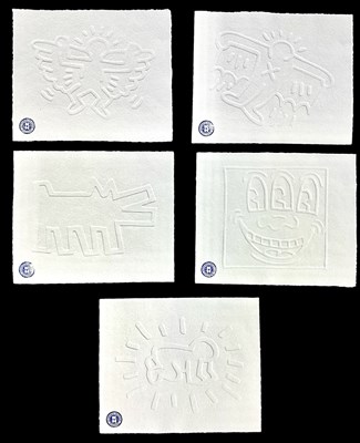 Lot 120 - KEITH HARING (1958-1990); a set of five...