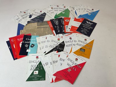 Lot 125 - RUGBY UNION; a large collection of programmes...