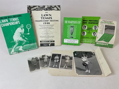 Lot 128 - TENNIS EPHEMERA; an interesting group of early...