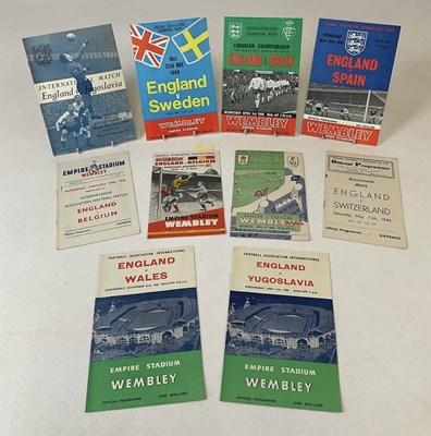 Lot 1952 - FOOTBALL, ENGLAND PROGRAMMES; four...