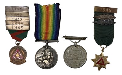 Lot 300 - A WWI 1914-18 Medal, a Victoria 1895 Punctual...