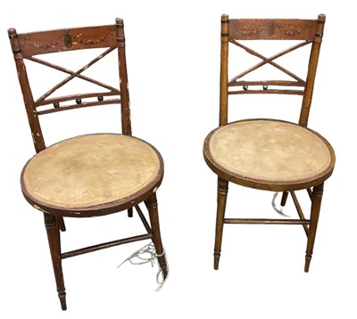 Lot 54 - A pair of 19th century Sheraton Revival style...