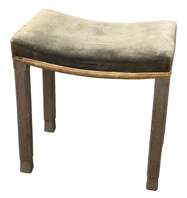 Lot 29 - A George VI Coronation stool on square limed...