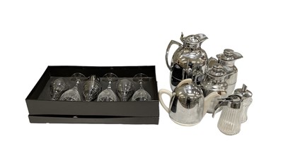 Lot 505 - A cased set of six Sierra crystal white wine...