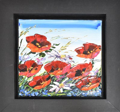 Lot 138 - MAYA; oil on canvas, 'Blooming Wildflowers V',...