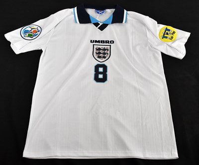 Lot 319 - PAUL GASCOIGNE; a retro style England shirt,...