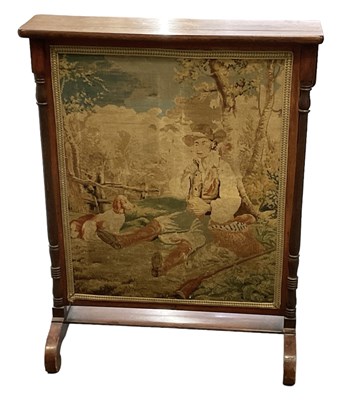 Lot 28 - A 19th century mahogany framed tapestry...