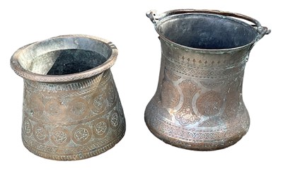 Lot 413 - An Anglo Indian copper and silvered coal...