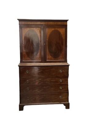 Lot 20 - A 19th century mahogany and satinwood...