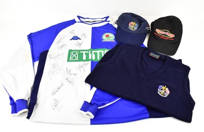 Lot 417 - A signed Blackburn Rovers replica shirt, with...