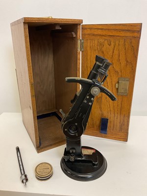 Lot 66 - BELLINGHAM & STANLEY; an oak boxed microscope,...