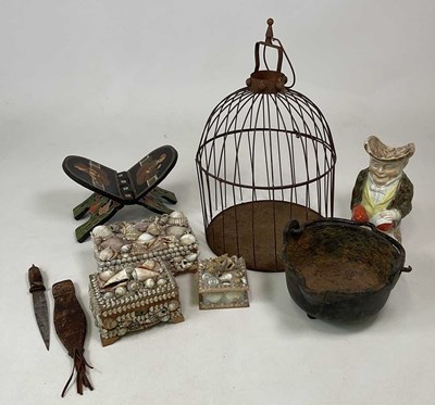 Lot 52 - Mixed collectors' items, comprising a wooden...