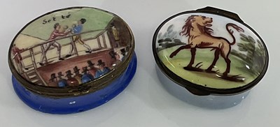 Lot 38 - An early 19th century enamelled pill box...