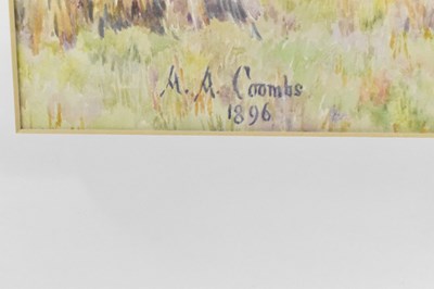 Lot 166 - M A COOMBS; a late 19th century watercolour,...