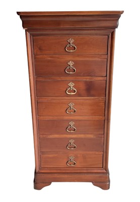 Lot 55 - A reproduction mahogany semainier, with seven...