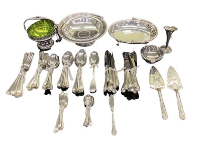 Lot 598 - A quantity of silver plated items including...