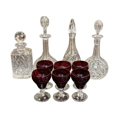 Lot 490 - A pair of early 20th century cut glass...