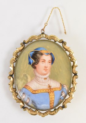 Lot 252 - A late 19th century portait miniature of a...