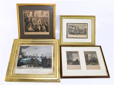 Lot 916 - Four 19th century engravings including an...