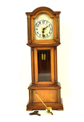 Lot 148 - A vintage mahogany cased miniature longcase...