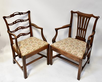 Lot 44 - Two early 19th century armchairs, one with...