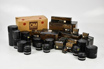 Lot 1646 - OLYMPUS; a collection of Olympus OM Systems...