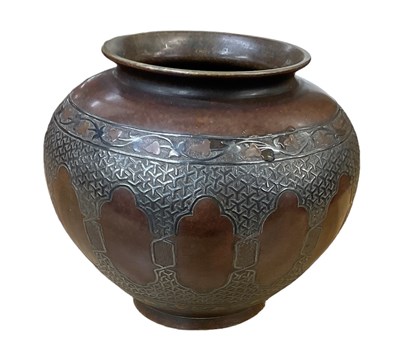 Lot 513 - ALFRED SALZMANN; a bronze vase decorated with...